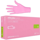 Рукавички медичні Mercator Medical Nitrylex® Pink нітрилові нестерильні неприпудрені S 100 шт Рожеві (6736098) - зображення 3