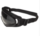Захисні окуляри-маска на резинці із чорними лінзами (SD-GL-21-black-gray) - зображення 3
