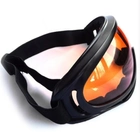 Тактические защитные очки-маска на резинке с оранжевыми линзами (SD-GL-22) - изображение 3