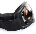 Тактические защитные очки-маска на резинке с оранжевыми линзами (SD-GL-22) - изображение 4