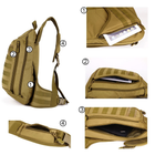 Тактический рюкзак с боковым входом Защитник 100 хаки - изображение 5