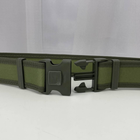 Ремінь тактичний чоловічий регульований ЗСУ 6729 128х4,7 см зелений - зображення 4