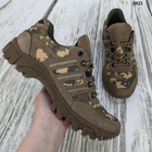 Тактичні військові кросівки коричневі шкіряні із піксельним камуфляжем р 41 (27,3 см) 3421 - зображення 7