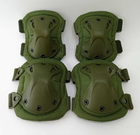 Комплект наколінники та налокітники штурмові тактичні захисні Outdoor Tactics 2+2 зелені (олива) - зображення 1