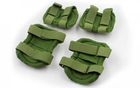 Комплект наколінники та налокітники штурмові тактичні захисні Outdoor Tactics 2+2 зелені (олива) - зображення 5