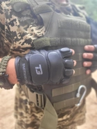 Перчатки тактические кожаные без пальцев Tactigear PS-8801 Patrol M Black (8801BK3-M) - изображение 5