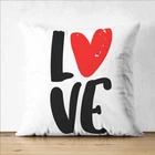 Подушка с принтом Love 35х35см (Белый)