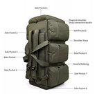 Велика тактична сумка-рюкзак на 90 літрів BT1-90 олива - зображення 3