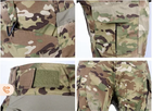 Тактический военный коcтюм YAKEDA G3 Multicam Убакс и Штаны с Защитой колен XL Multicam YK0020807-2 - изображение 3