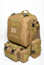 Рюкзак тактичний штурмовий зсу 50 л, рюкзак військовий койот, похідний ЗСУ армійський - зображення 3