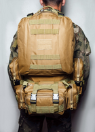 Рюкзак тактичний штурмовий зсу 50 л, рюкзак військовий койот, похідний ЗСУ армійський - зображення 4