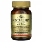 Железо, (Gentle Iron), Solgar, 25 мг, 90 капсул (SOL-01249)