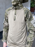 Рубашка мужская военная тактическая с липучками под шевроны ВСУ (ЗСУ) Убакс Турция XL 6585 хаки - изображение 4