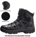 Берцы FREE SOLDIER, чёрные, дышащая, водоотталкивающая, походная обувь, тактические армейские ботинки, военные ботинки р.44 - изображение 3