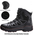 Берці FREE SOLDIER, чорні, дихаюча, водовідштовхувальне, похідне взуття, тактичні армійські черевики, військові черевики р.42 - зображення 3