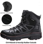 Берцы FREE SOLDIER, чёрные, дышащая, водоотталкивающая, походная обувь, тактические армейские ботинки, военные ботинки р.43 - изображение 3