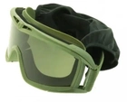 Окуляри тактичні захисні маска для Армії ЗСУ Attack 3 скла в комплекті колір олива - зображення 11