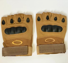 Тактичні рукавички безпалі кайот XL - зображення 1