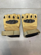 Тактические перчатки беспалые кайот L - изображение 5