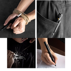 Ручка мультитул з ножем та ліхтариком RovTop багатофункціональна Чорні 0,5 мм - зображення 4