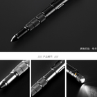 Ручка мультитул з ножем та ліхтариком RovTop багатофункціональна Чорні 0,5 мм - зображення 5