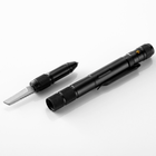 Ручка мультитул с ножом и фонариком RovTop многофункциональная Чёрные 0,5 мм - изображение 7