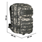 Тактичний рюкзак 36 л Сірий Піксель MIL-TEC Assault 36L Digital UCP з системою MOLLE Військовий рюкзак Армійський Штурмовий Водовідштовхуючий - зображення 2
