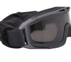 Тактические очки-маска армейские с двумя дополнительными линзами, чёрного цвета, TTM-09 №1 - изображение 3