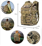 Тактический штурмовой рюкзак SILVER KNIGH TY-9900 объем 30 л. Цвет Мультикам. - изображение 7