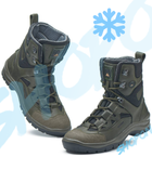 Берці зимові черевики тактичні чоловічі, туфлі тактичні чоловічі берці зимові, натуральна шкіра, розмір 41, Bounce ar. PI-SA-8241, колір хакі - зображення 1