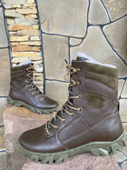 Берці зимові черевики тактичні чоловічі, туфлі тактичні чоловічі берці зимові, натуральна шкіра, розмір 47, Bounce ar. TM-VN-1947, колір коричневий - зображення 2