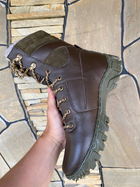 Берці зимові черевики тактичні чоловічі, туфлі тактичні чоловічі берці зимові, натуральна шкіра, розмір 47, Bounce ar. TM-VN-1947, колір коричневий - зображення 3