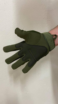 Тактичні перчатки з пальцями Gloves FF 1 олива М - зображення 3