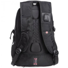 Похідний чоловічий рюкзак 7225 Backpack, Чорний рюкзак з водовідштовхуючим чохлом на 35л (VS7005315) - зображення 2