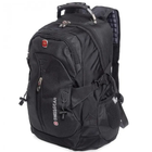 Похідний чоловічий рюкзак 7225 Backpack, Чорний рюкзак з водовідштовхуючим чохлом на 35л (VS7005315) - зображення 4