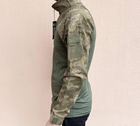 Рубашка мужская военная тактическая с липучками ВСУ (ЗСУ) Турция Ubaks Убакс 7295 XL 52 р хаки - изображение 3