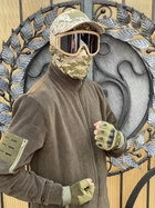 Кофта флисовая мужская военная тактическая с липучками под шевроны ВСУ (ЗСУ) 8049 48 размер хаки - изображение 7