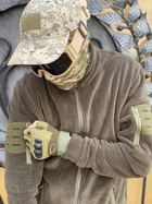 Кофта флисовая мужская военная тактическая с липучками под шевроны ВСУ (ЗСУ) 8049 48 размер хаки - изображение 8