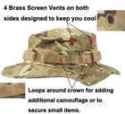 Панама военная тактическая 5.11 Tactical MultiCam Boonie Hat мультикам с широкими полями, камуфляжная - изображение 4