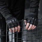 Перчатки Тактические черный казак беспалые с накладкой Черный M SSpe1 213 - изображение 5