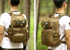 Армейский рюкзак 30L с чехлом для фляги Защитник 169 хаки - изображение 13