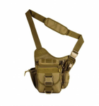 Мужская военная наплечная сумка Защитник 113 хаки - изображение 3
