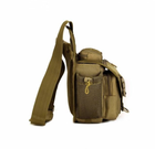 Мужская военная наплечная сумка Защитник 113 хаки - изображение 5
