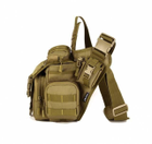 Мужская военная наплечная сумка Защитник 113 хаки - изображение 6
