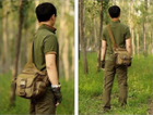 Мужская военная наплечная сумка Защитник 113 хаки - изображение 12