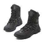 Берці демісезонні черевики тактичні чоловічі, туфлі тактичні чоловічі берці, натуральна шкіра та кордура, розмір 40, Bounce ar. SF-IF-1240, колір чорний - зображення 4