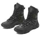 Берцы демисезонные ботинки тактические мужские, черевики тактичні чоловічі берці, натуральна шкіра та кордура, размер 44, Bounce ar. SF-IF-1244, цвет черный - изображение 3