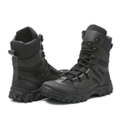 Берці демісезонні черевики тактичні чоловічі, туфлі тактичні чоловічі берці, натуральна шкіра та кордура, розмір 39, Bounce ar. SF-IF-1239, колір чорний - зображення 6