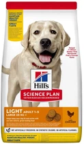 Сухий корм для малоактивних собак великих порід Hill's Science Plan Light Adult Large Breed Chicken з куркою
