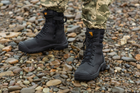 Берцы тактические. Мужские боевые ботинки с водостойкой мебраной Maxsteel Waterproof Black 47 (311мм) чёрные - изображение 4